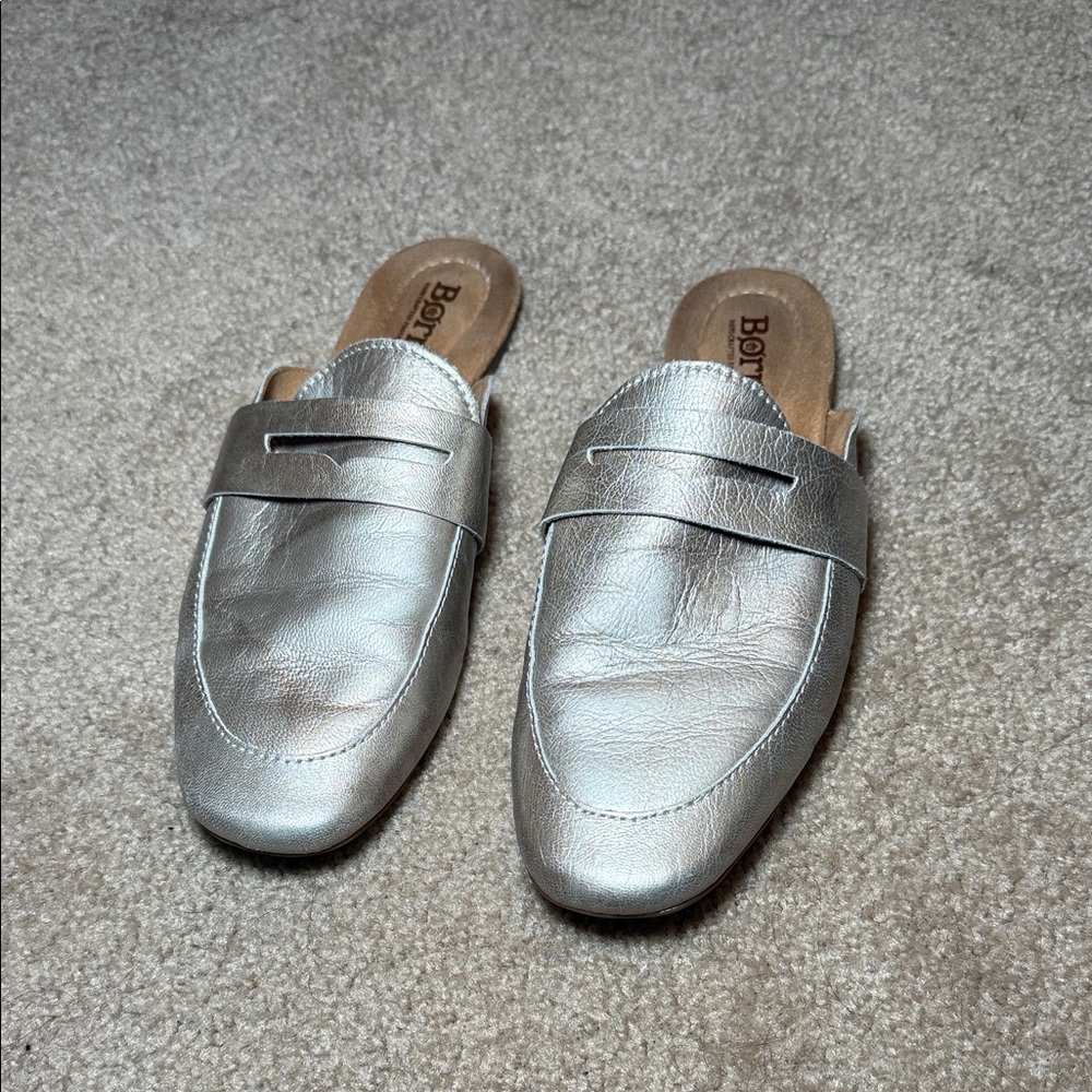 Born Light Gold Leather Mules